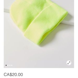 Neon green beanie
